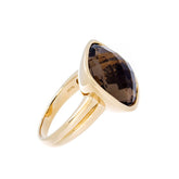 Yellow Gold Smoky Quartz Ring